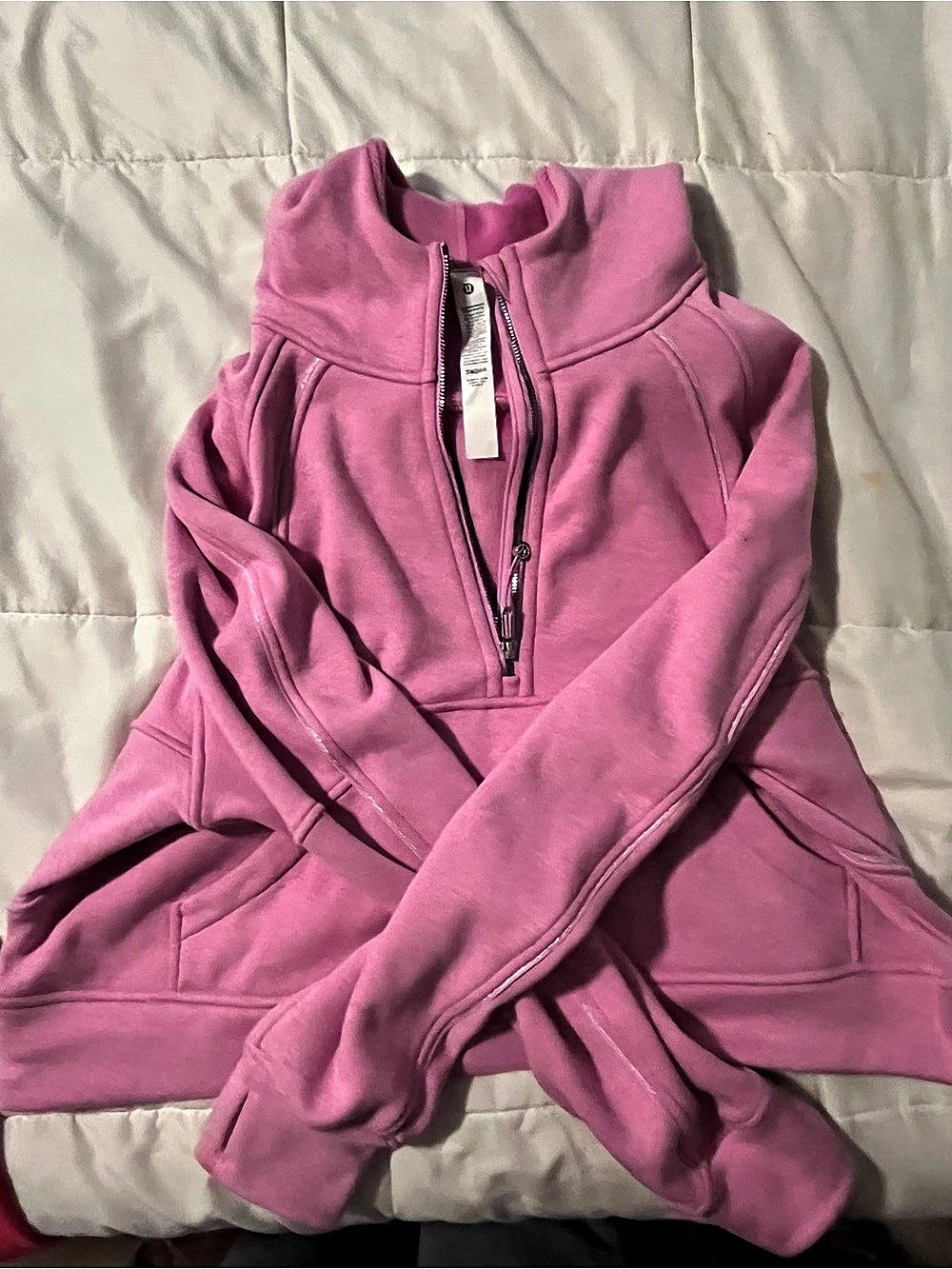 lululemon Oversized Funnel-Neck Half Zip Pink XL/XXL